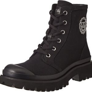 PINKO Donna Tronchetto Canvas Women Boots Size 38/8-8.5 NEW IN BOX